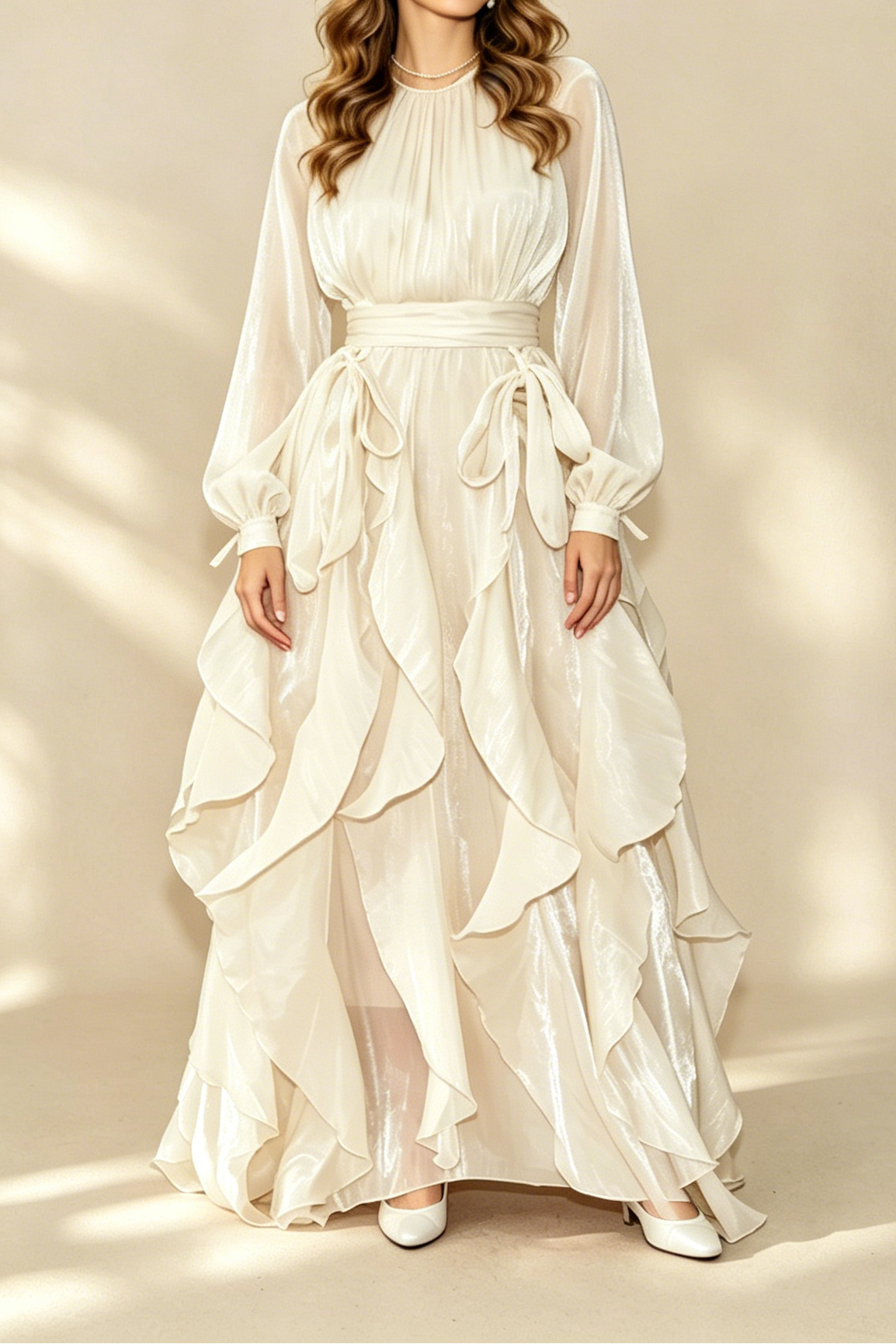 28_ba36f01d-2c29-4a4a-b29e-af0c4df1222c CHAMPAGNE SHIMMER CHIFFON RUFFLED MAXI GOWN