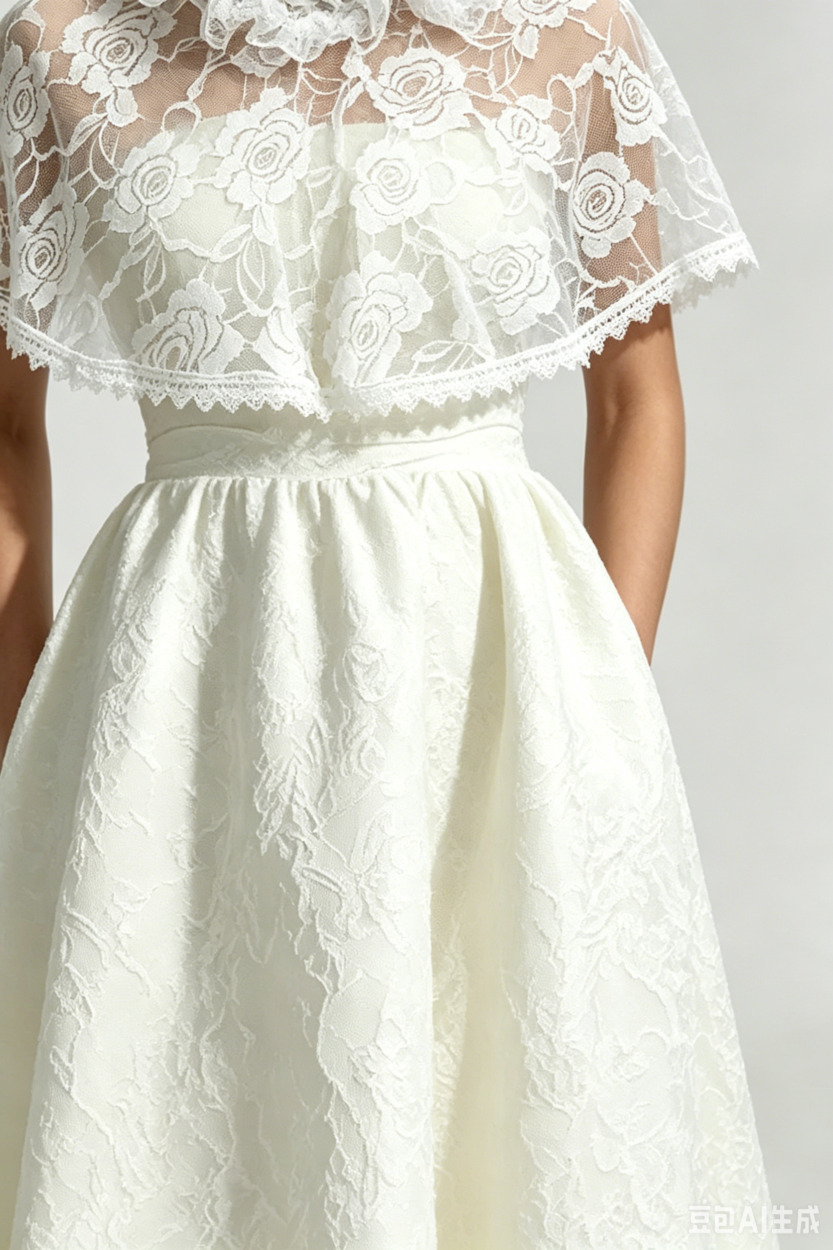 2_281fd479-0472-4e06-b3c7-e14678fd5799 ELEGANT CAPE MIDI DRESS | IVORY WEDDING GUEST