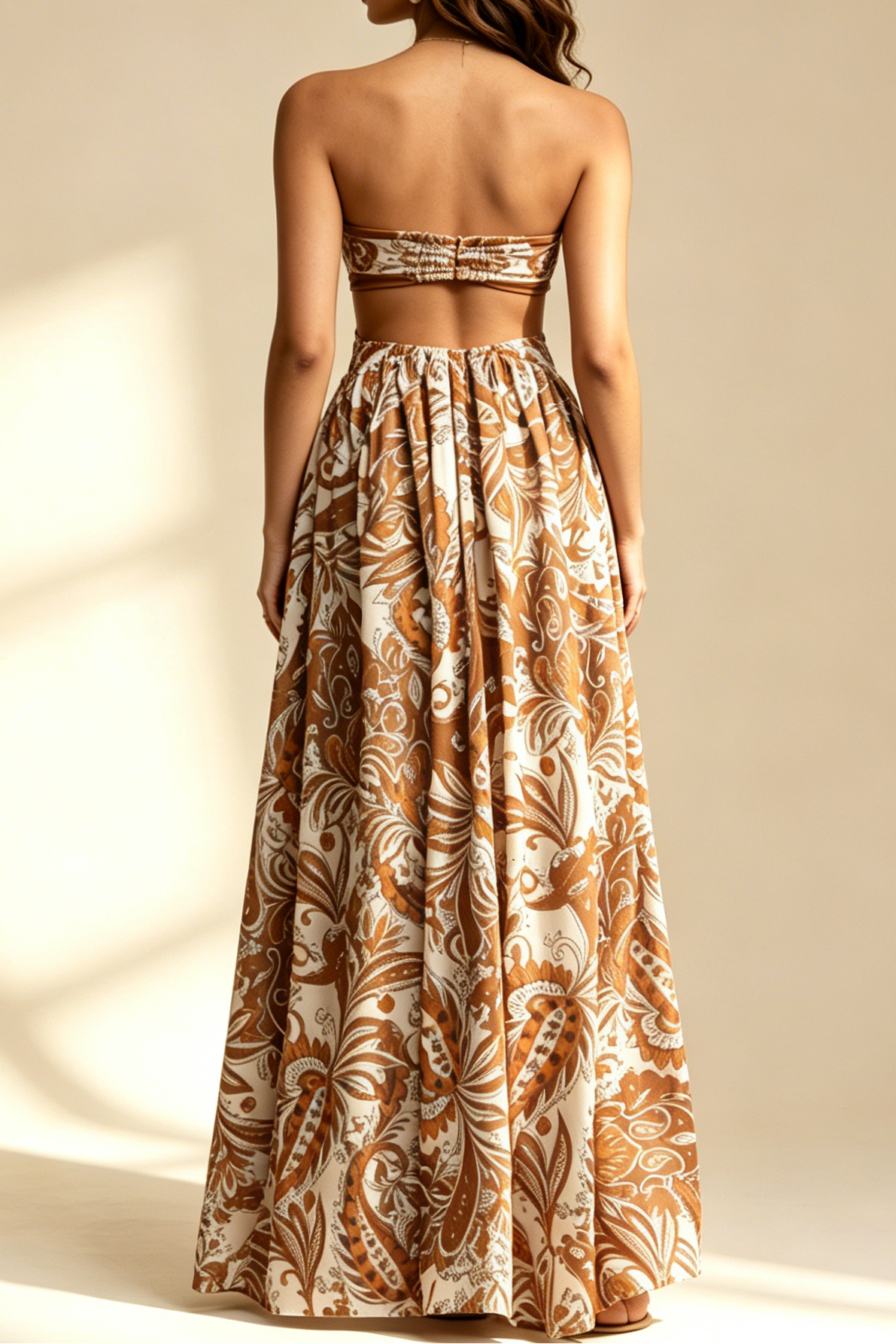 2_b793784f-20ab-45eb-8bf4-0d8dfc9cc064 BOHO PAISLEY PRINT STRAPLESS TUBE TOP CUTOUT FLOWY MAXI DRESS