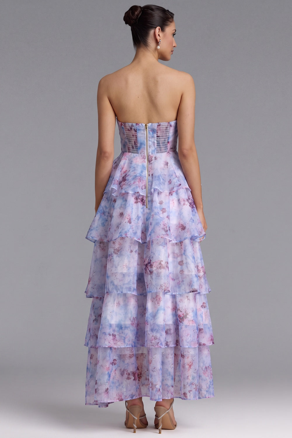 2a0c9170c5104786 FLORAL STRAPLESS TIERED MAXI DRESS FOR WEDDING GUEST
