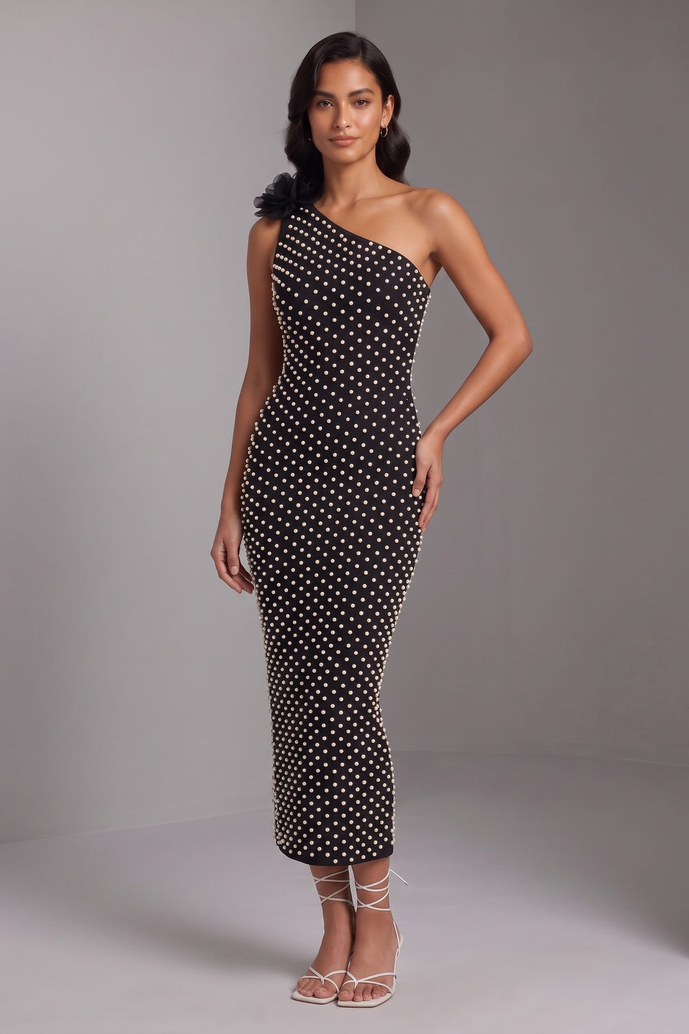 BLACK SHEATH DRESS STRETCH CREPE COCKTAIL PARTY