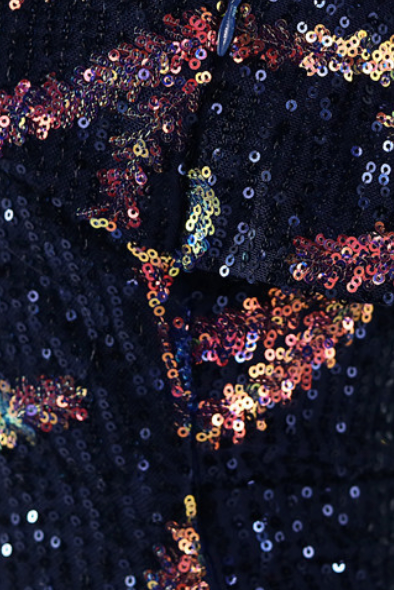 2e9afa4e2684abca3cd0b8b200713860 NAVY BLUE ONE-SHOULDER SEQUIN MAXI GOWN