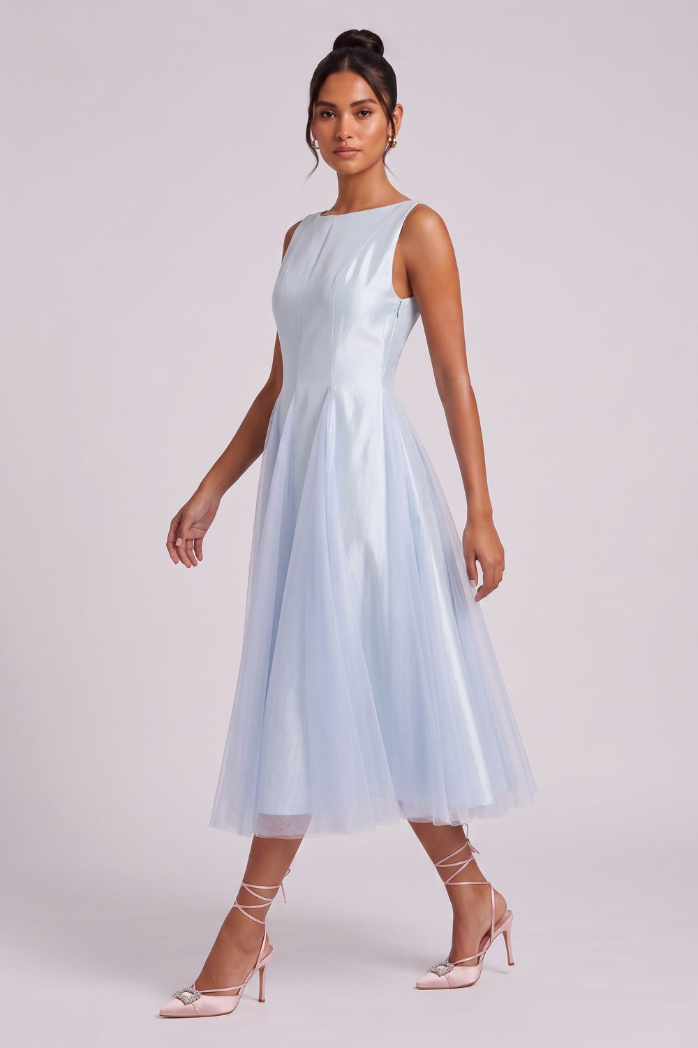 31f03b617589ba39 LIGHT BLUE SLEEVELESS MIDI DRESS FOR WEDDING GUEST