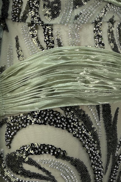 332bba7a4799d366f93d59e6f69452e0 SAGE GREEN ONE-SHOULDER SEQUIN GOWN FOR EVENING