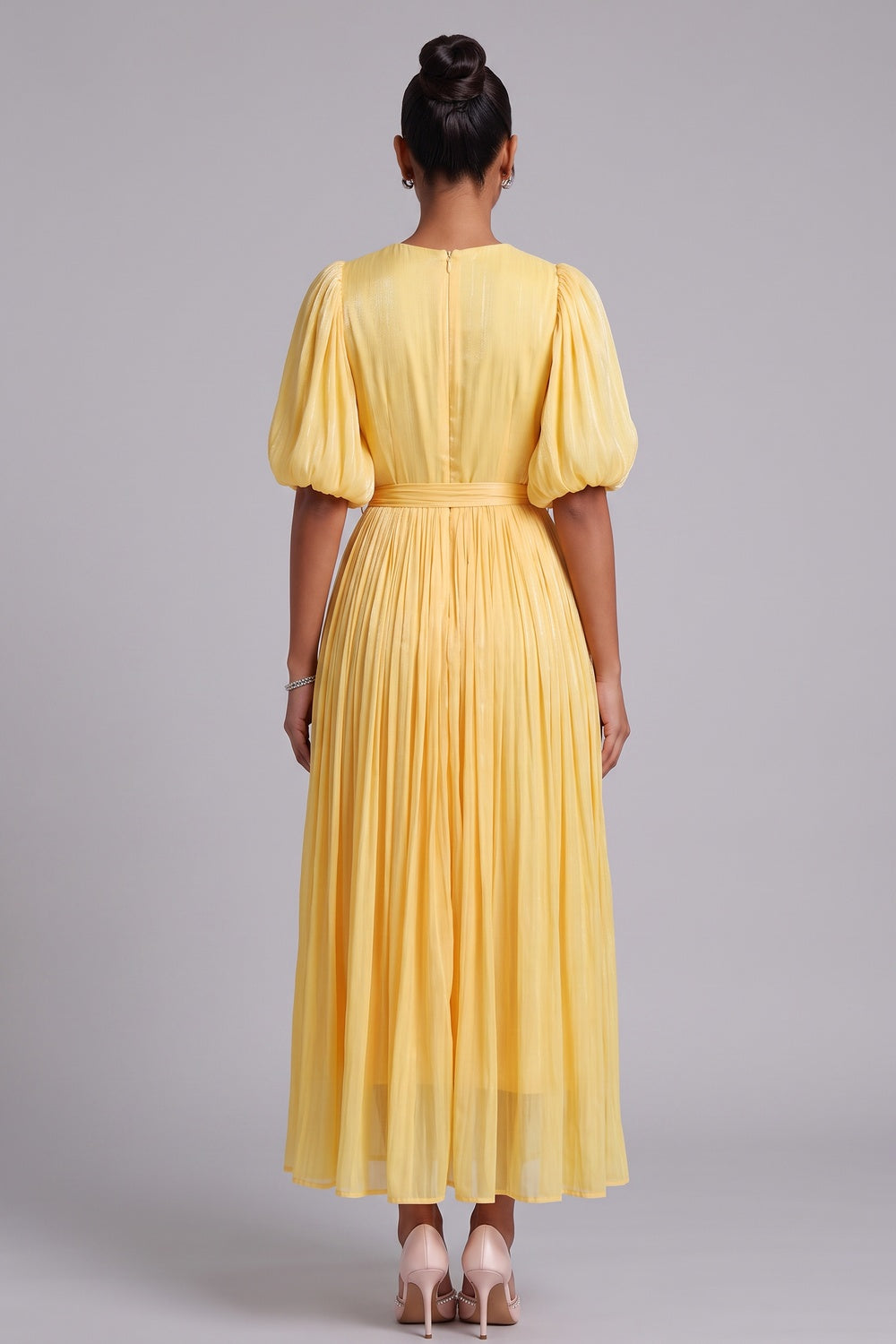 36e2681a28c5543e YELLOW BEADED 3D FLORAL MIDI DRESS FOR WEDDING GUEST