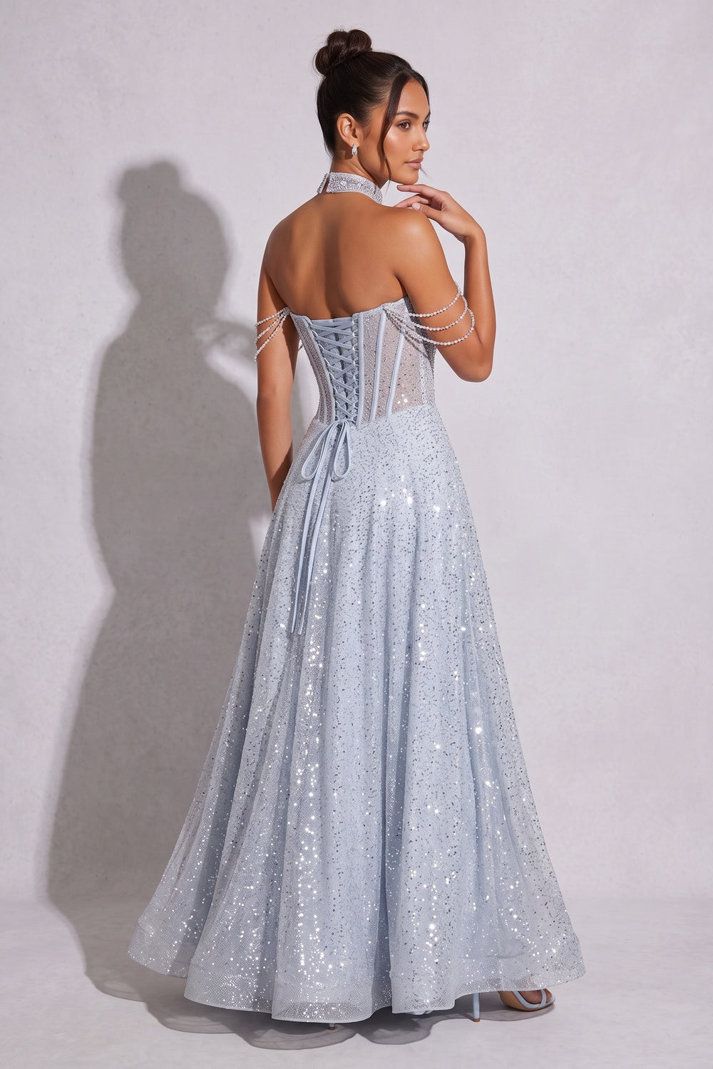 3d072fbd265c0193 ICE BLUE GLITTER TULLE A-LINE PROM GOWN