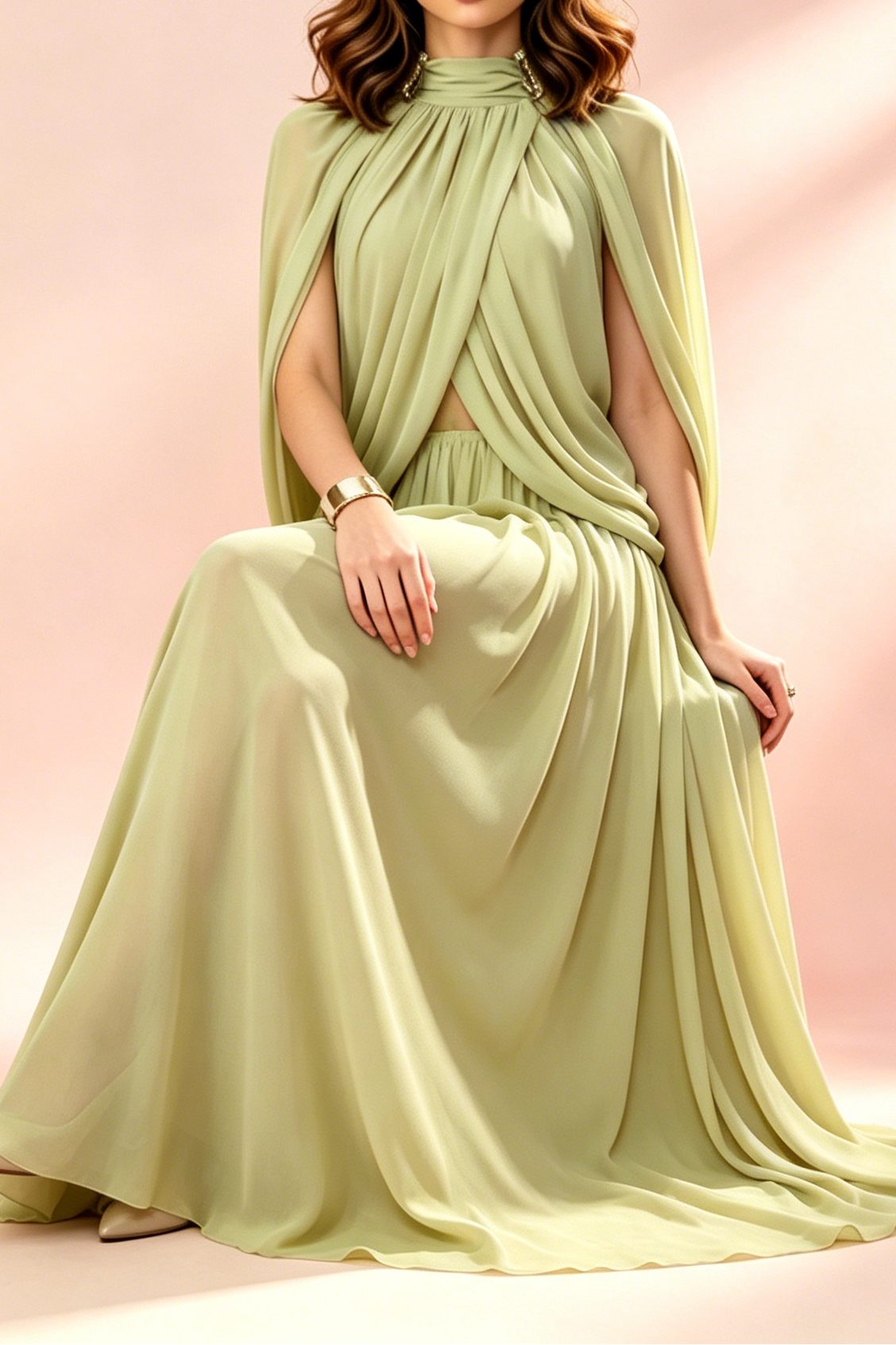 43_d69c2ed2-4be9-4c54-85a3-deb14ba9deb0 SAGE GREEN CRYSTAL CAPE CHIFFON MAXI GOWN