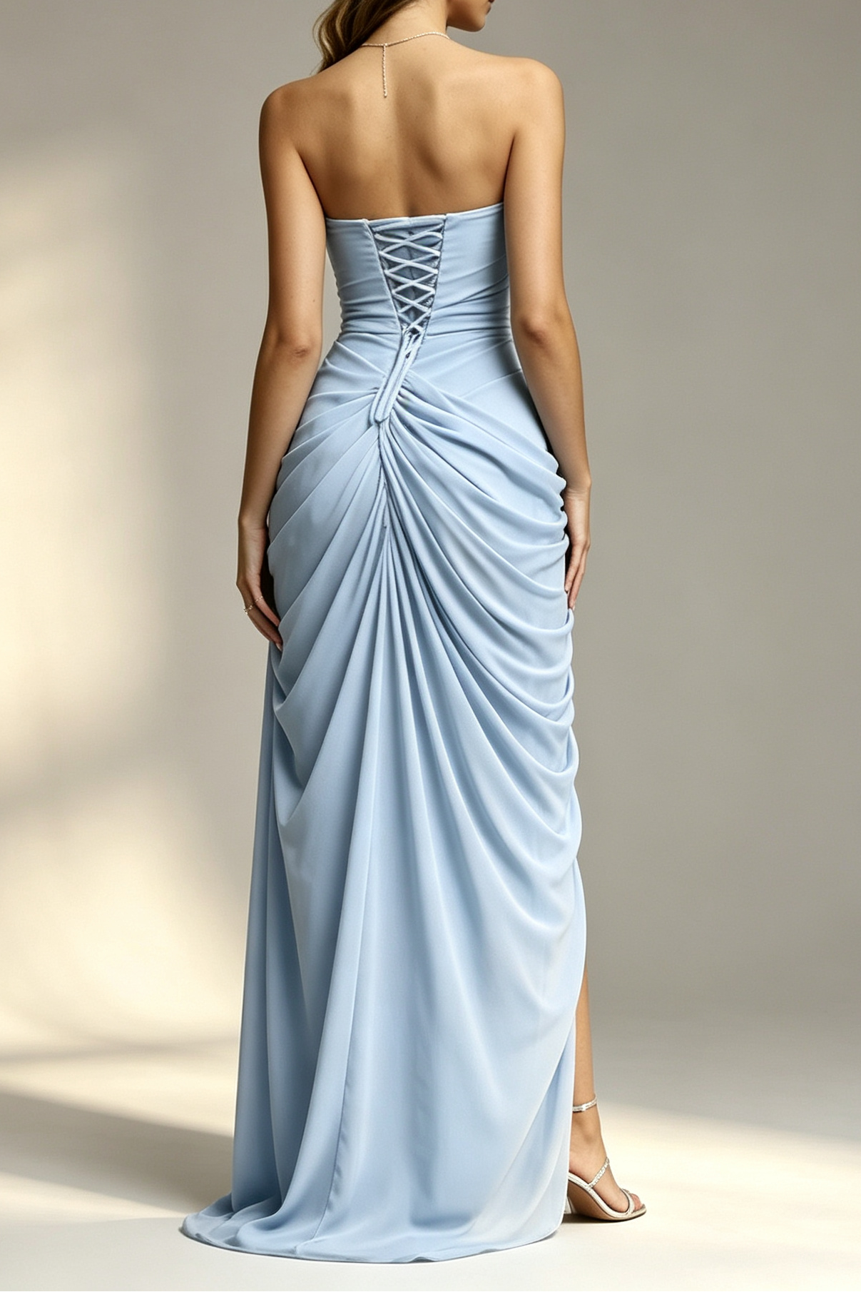 4_05c012d7-3474-4604-a9fe-ec7713b8f067 LIGHT BLUE STRAPLESS RUCHED SIDE SLIT TRAIN MAXI FORMAL DRESS