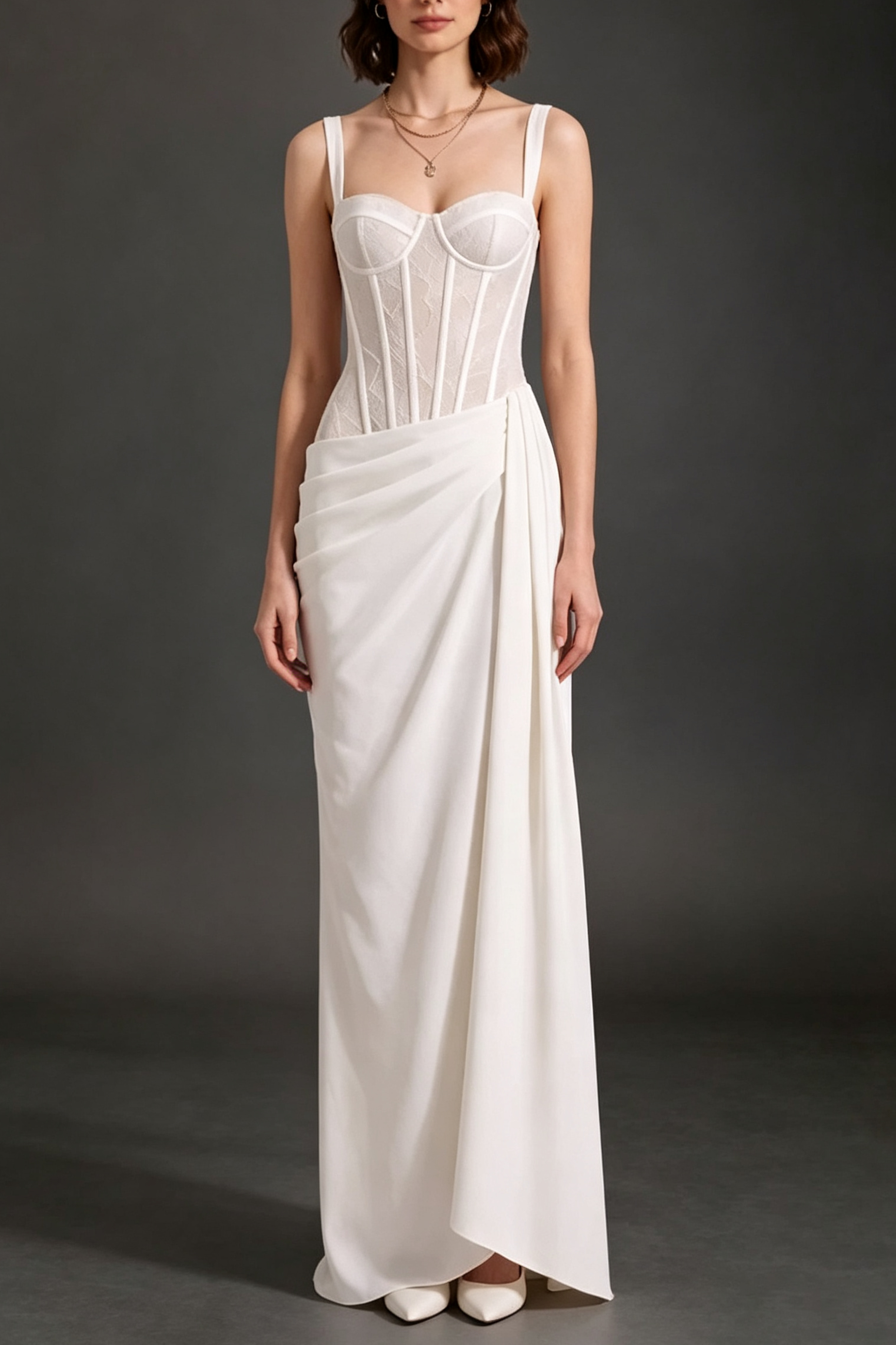 4_cb91d311-c3a9-4874-8d97-1525f775d7a6 WHITE LACE CORSET SATIN DRAPED MAXI GOWN