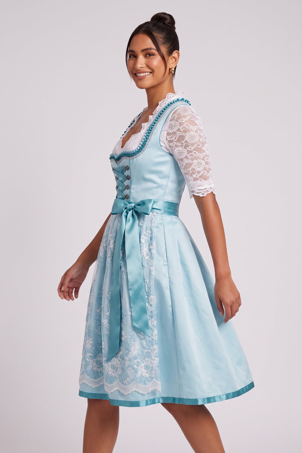 56a1090d278dfb23 LIGHT BLUE SATIN DIRNDL SET FIT-FLARE WEDDING