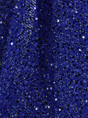 ROYAL BLUE SEQUIN OFF-SHOULDER CORSET BACK GOWN