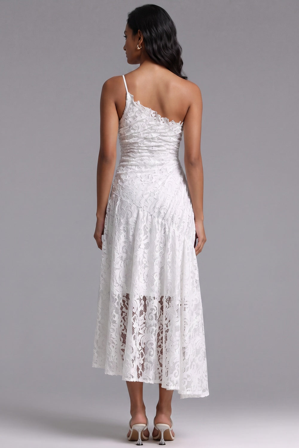 59df02f6508c118c WHITE LACE ASYM A-LINE DRESS FOR WEDDING GUEST