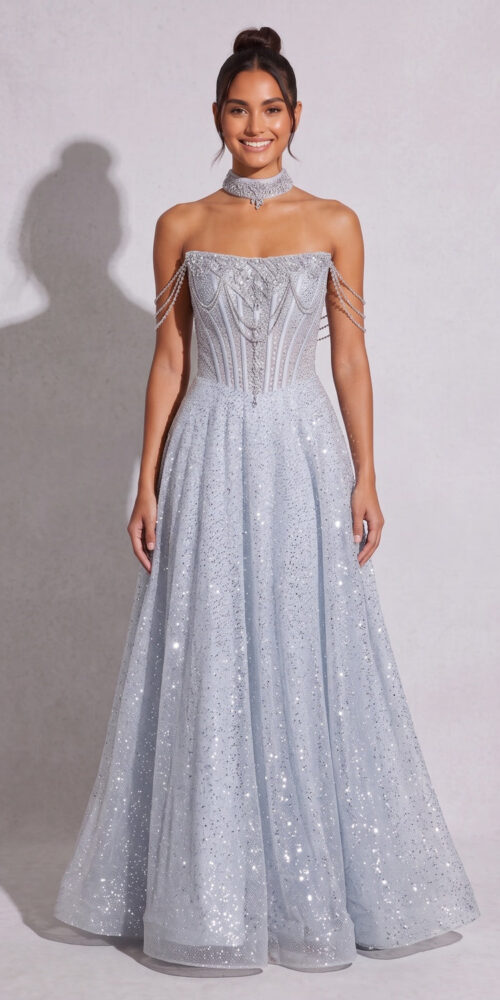 5efc6c87867ee729 ICE BLUE GLITTER TULLE A-LINE PROM GOWN