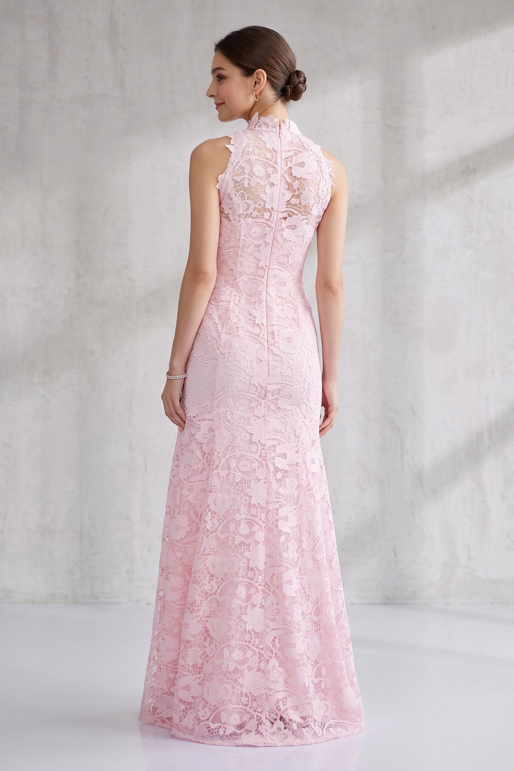 60c0818eaf0487c0 BLUSH PINK LACE MAXI DRESS FOR WEDDING GUEST