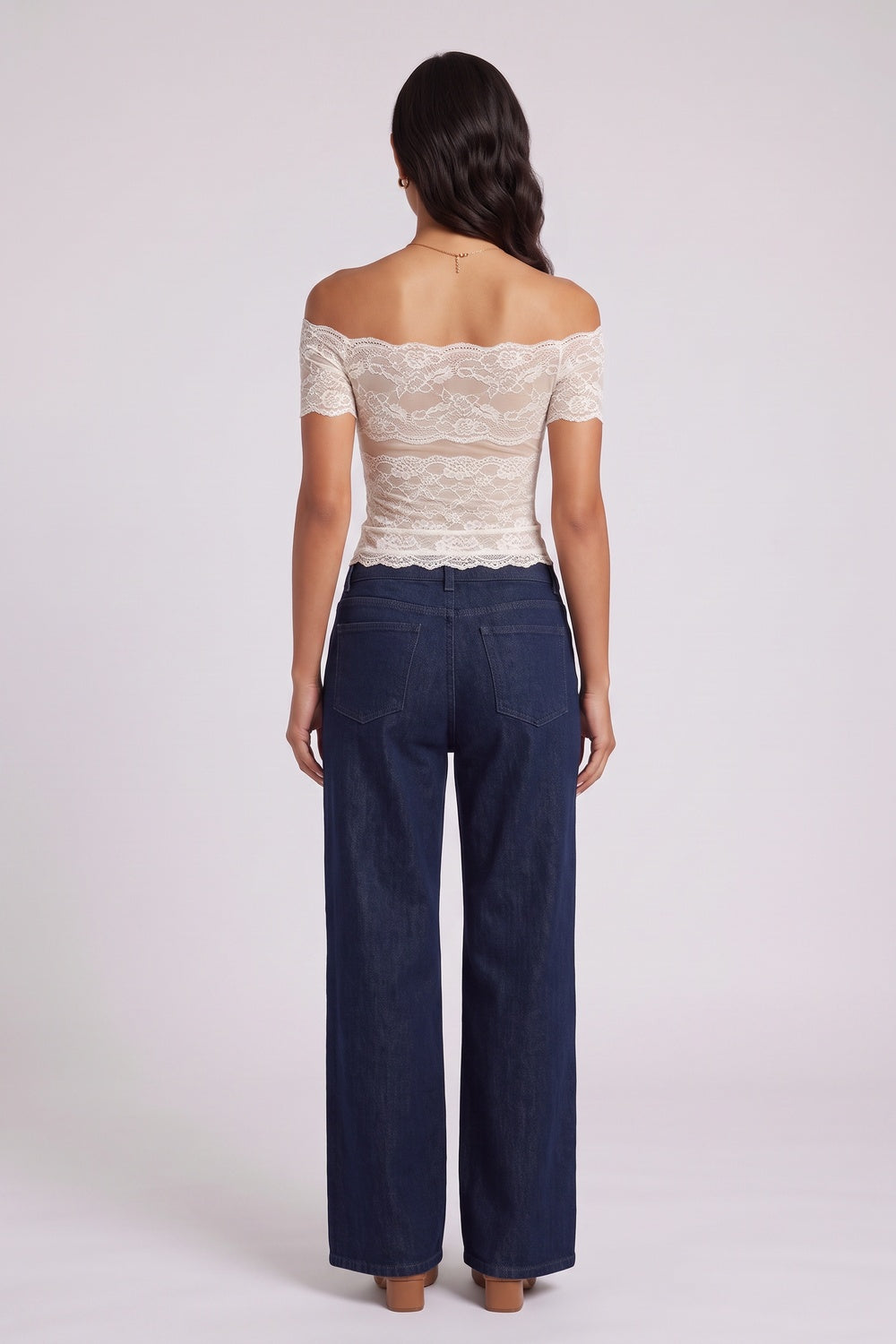 64f625b56e2af5fd OFF-SHOULDER LACE CROP TOP FOR NIGHT OUT