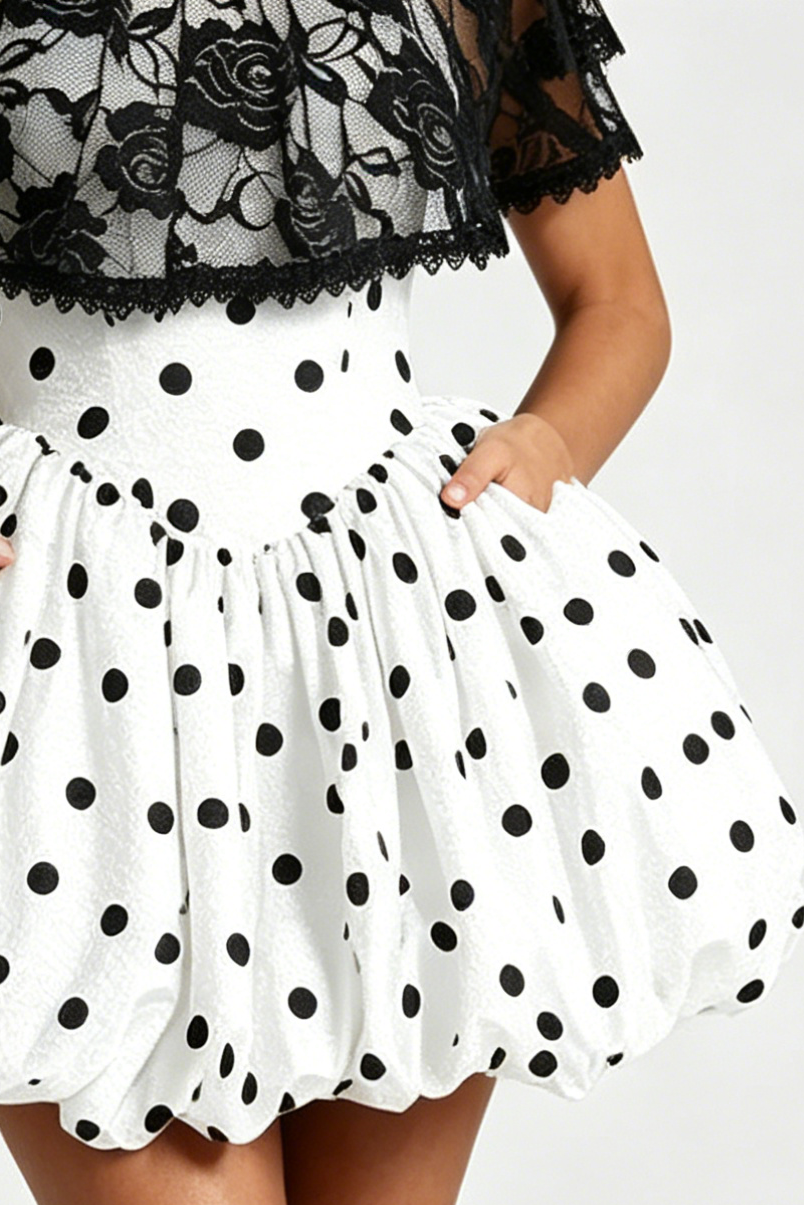 6_87611290-887d-496e-bf5a-bf1a6c66bf82 MARICIA POLKA DOT CAPE MINI DRESS - BLACK