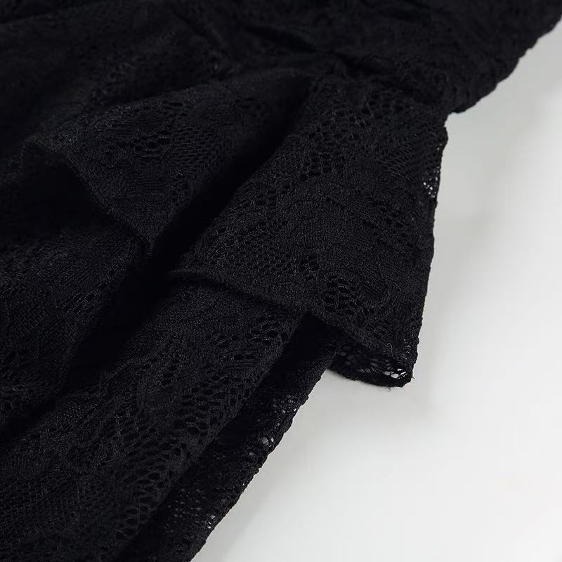 6b5750011ff7a85ddf175e9c227821ae RUCHED LACE ASYMMETRIC MINI SKIRT FOR PARTY