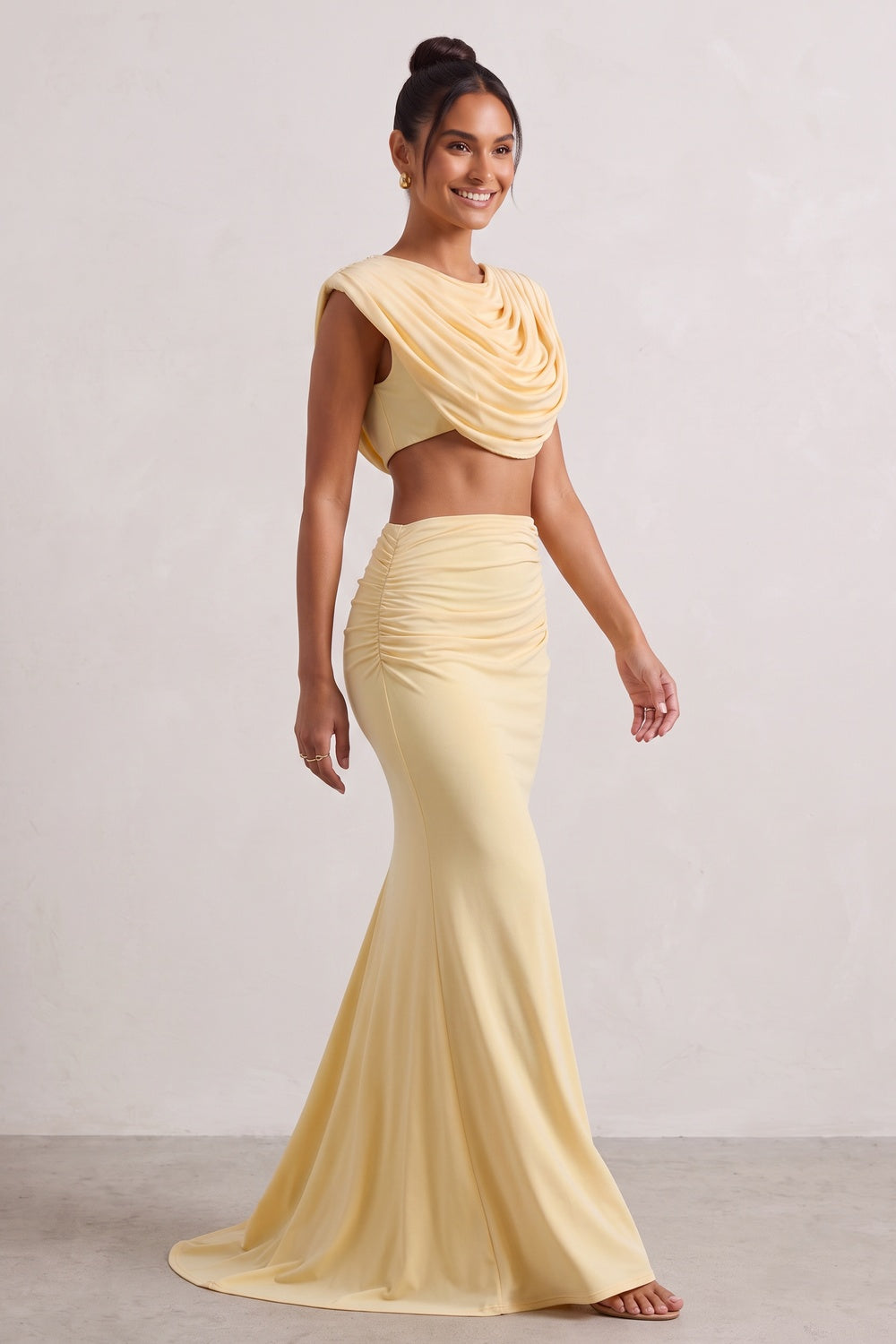 6cec19649e6308f4_a65135ae-f276-4f6f-9c6d-55867cd89d70 COWL NECK DRAPED SET, PALE YELLOW, WEDDING GUEST