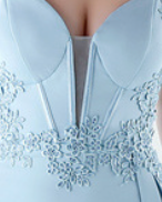 6d82aceb9f73bea1bf6a66c33f8b3b0e LIGHT BLUE LACE-UP BACK MAXI EVENING GOWN