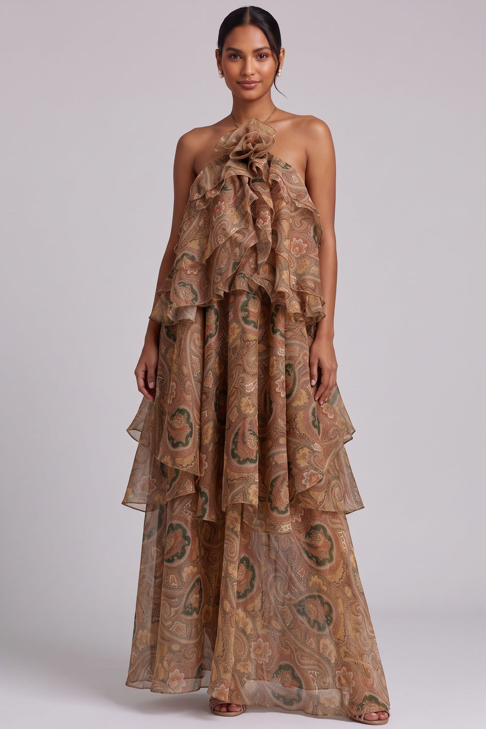 79515ead9ea76ea7 PAISLEY RUFFLE MAXI DRESS | BOHO WEDDING GUEST