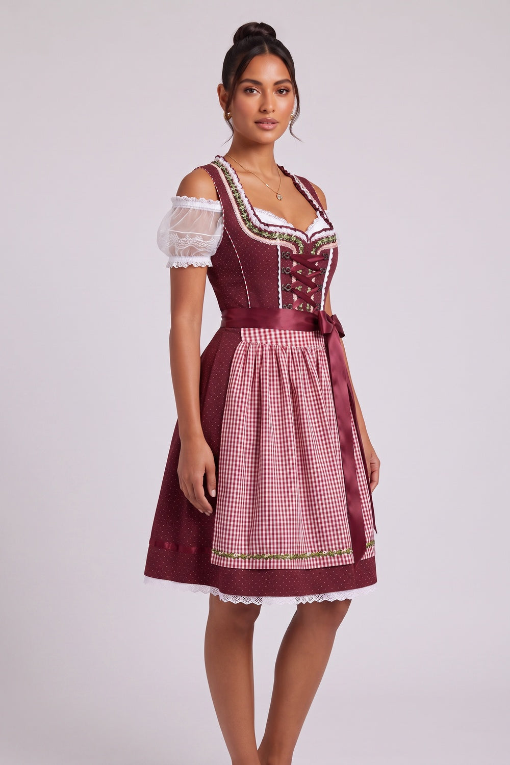 7e5c6b92974ca618 WOMEN’S BAVARIAN DIRNDL MIDI DRESS FOR OKTOBERFEST