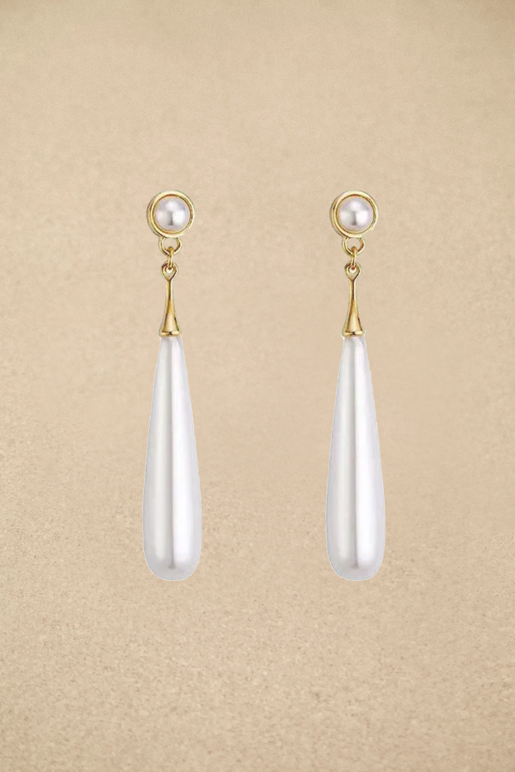 8-27-_1_-_1 PEARL TEARDROP LONG DROP EARRINGS FOR WOMEN GOLD