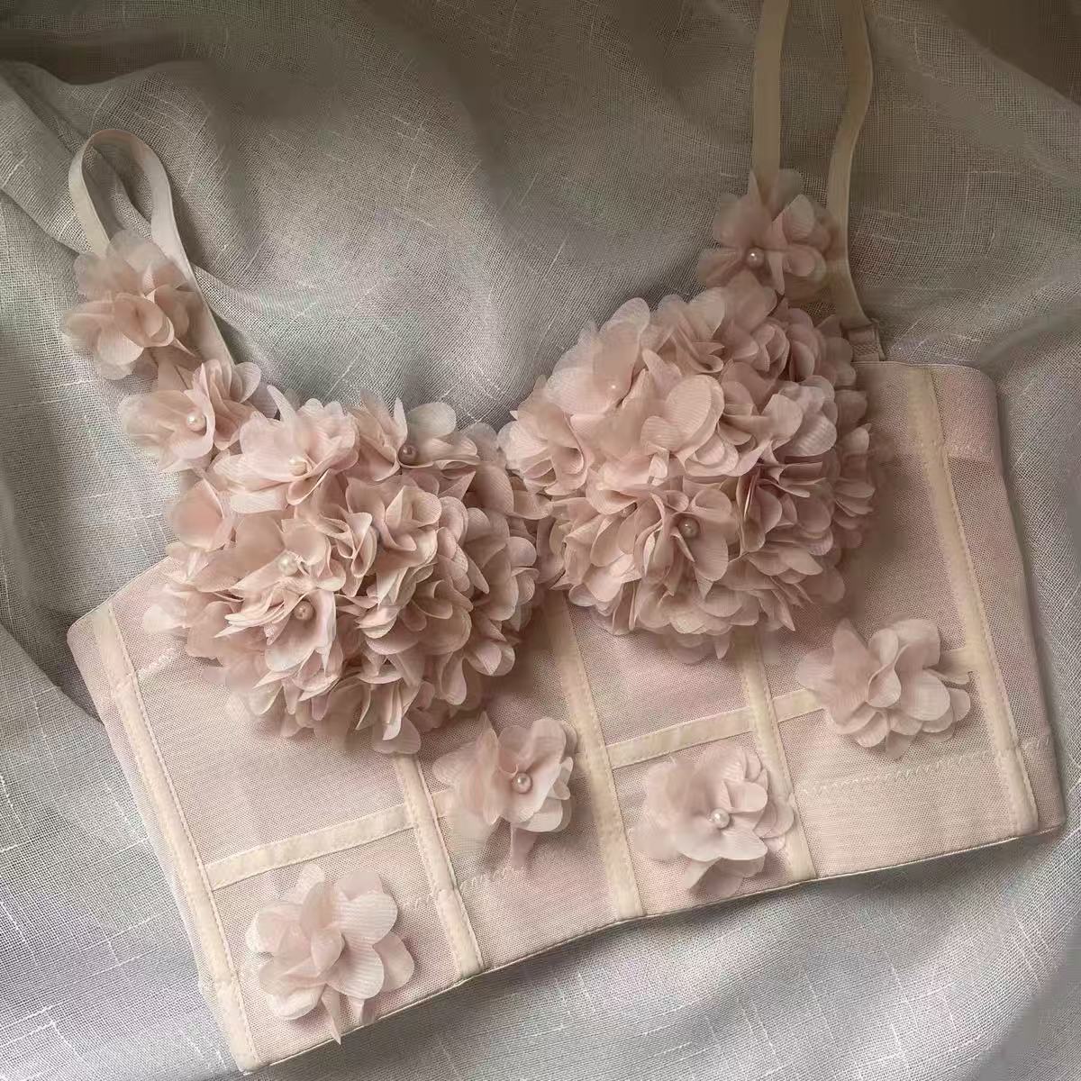 8a396150f29ba256c1dbf57c8589c5b1 BLUSH CORSET TOP & HIGH LOW TIERED TULLE SKIRT SET