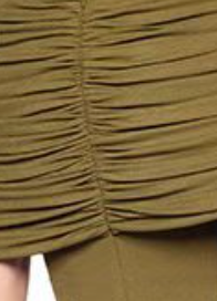 9816aabd3d5c200a800b31c69fa8d054 OLIVE GREEN RUCHED COLUMN GOWN STRETCH JERSEY