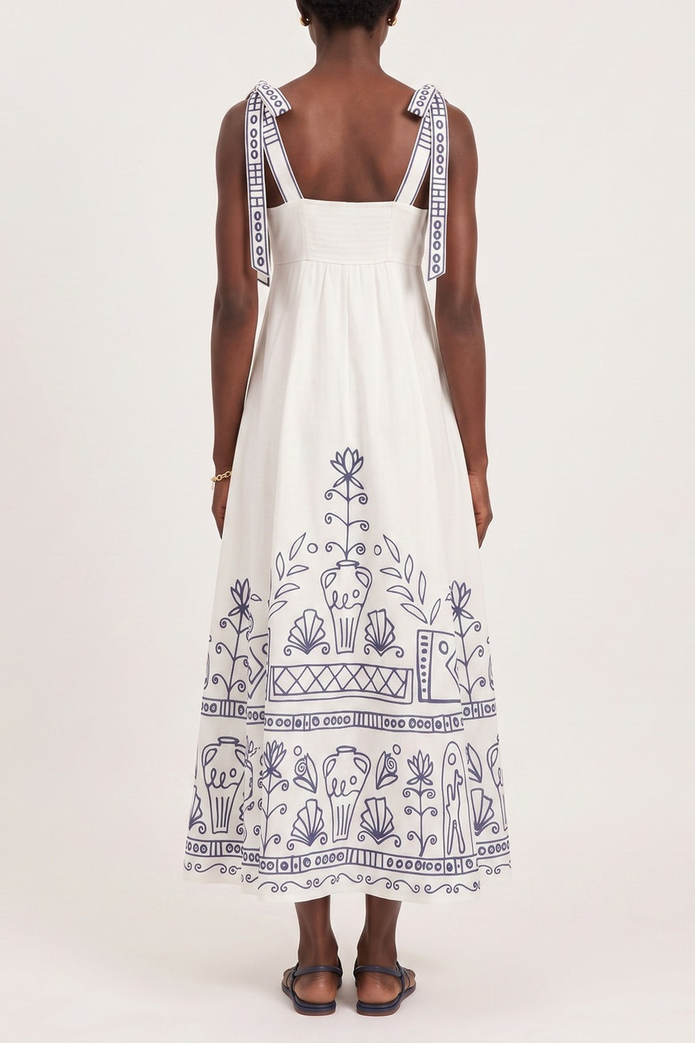 9ca5c9187682d241 SQUARE NECK FOLK EMBROIDERED MIDI DRESS FOR WEDDING GUEST