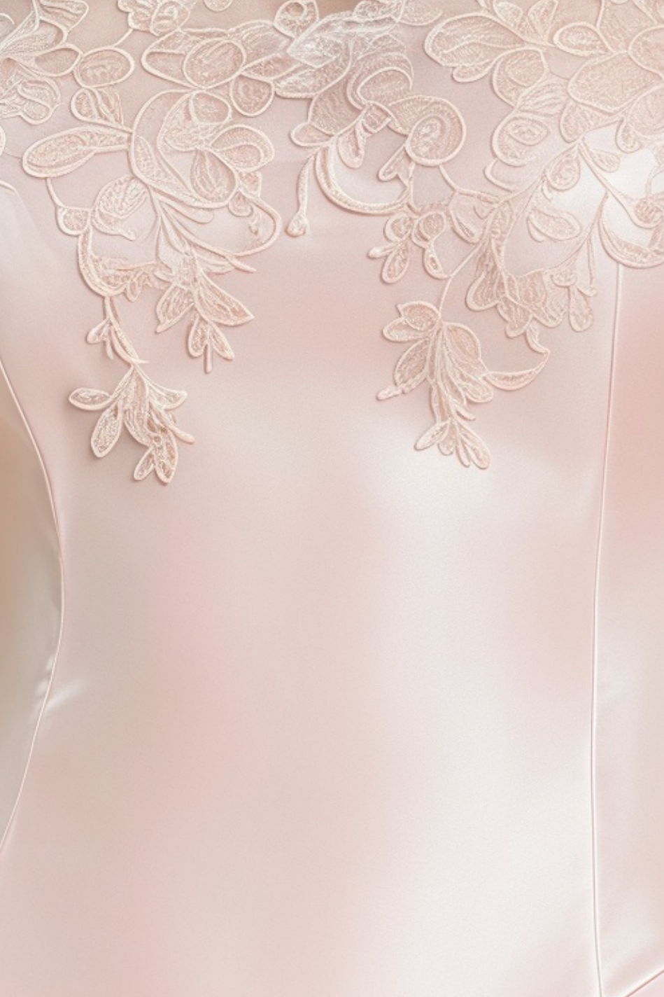 STRAPLESS LACE SATIN TOP & WIDE LEG PANT SET