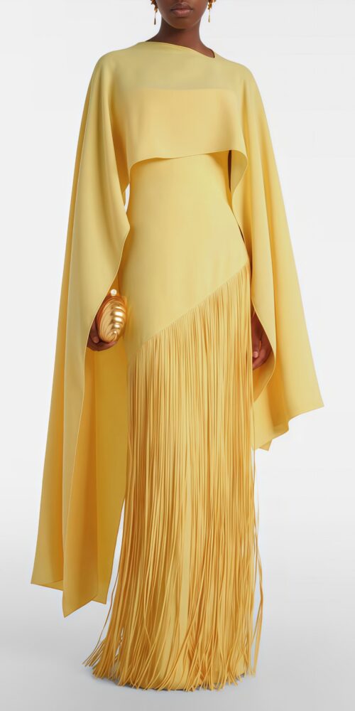 CayetanaYellowFringedMaxiDresswithShawlDetail_6_99225675-f829-47f7-8336-dda737c76fef PALE YELLOW CAPE OVERLAY DIAGONAL FRINGE MERMAID MAXI GOWN