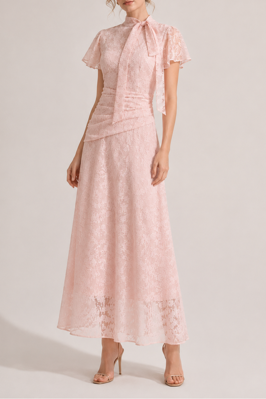 ChatGPT_Image_2026_7_28_16_50_57 BOW NECK FLUTTER SLEEVE LACE MAXI DRESS
