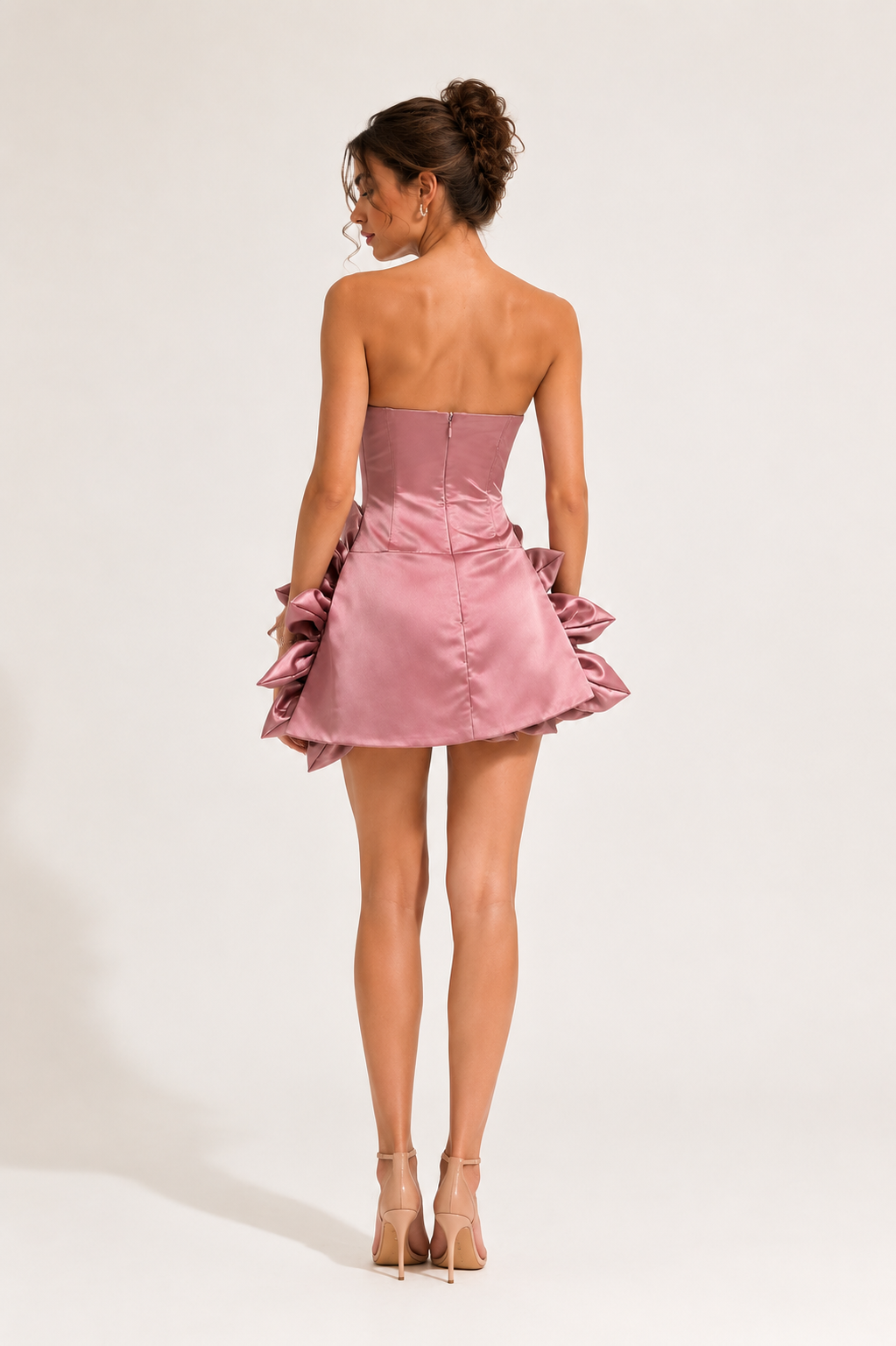 ChatGPT_Image_2026_7_29_12_46_53 STRAPLESS 3D FLORAL SATIN MINI DRESS FOR WEDDING GUEST