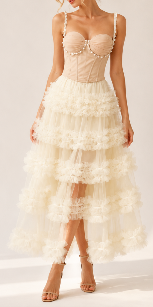 ChatGPT_Image_Jul_3_2026_03_32_18_PM NUDE PEARL SWEETHEART CORSET TOP & RUFFLE HIGH LOW TULLE SKIRT SET