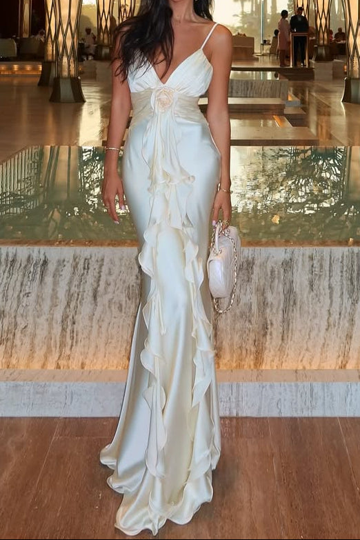 ClipDown-App-468332347-18039602975468192-4060085837050330105-n SATIN RUCHED 3D FLOWER MERMAID MAXI DRESS