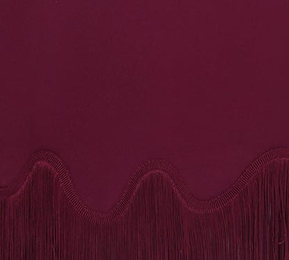 BURGUNDY SLEEVELESS FRINGE BODYCON MIDI DRESS