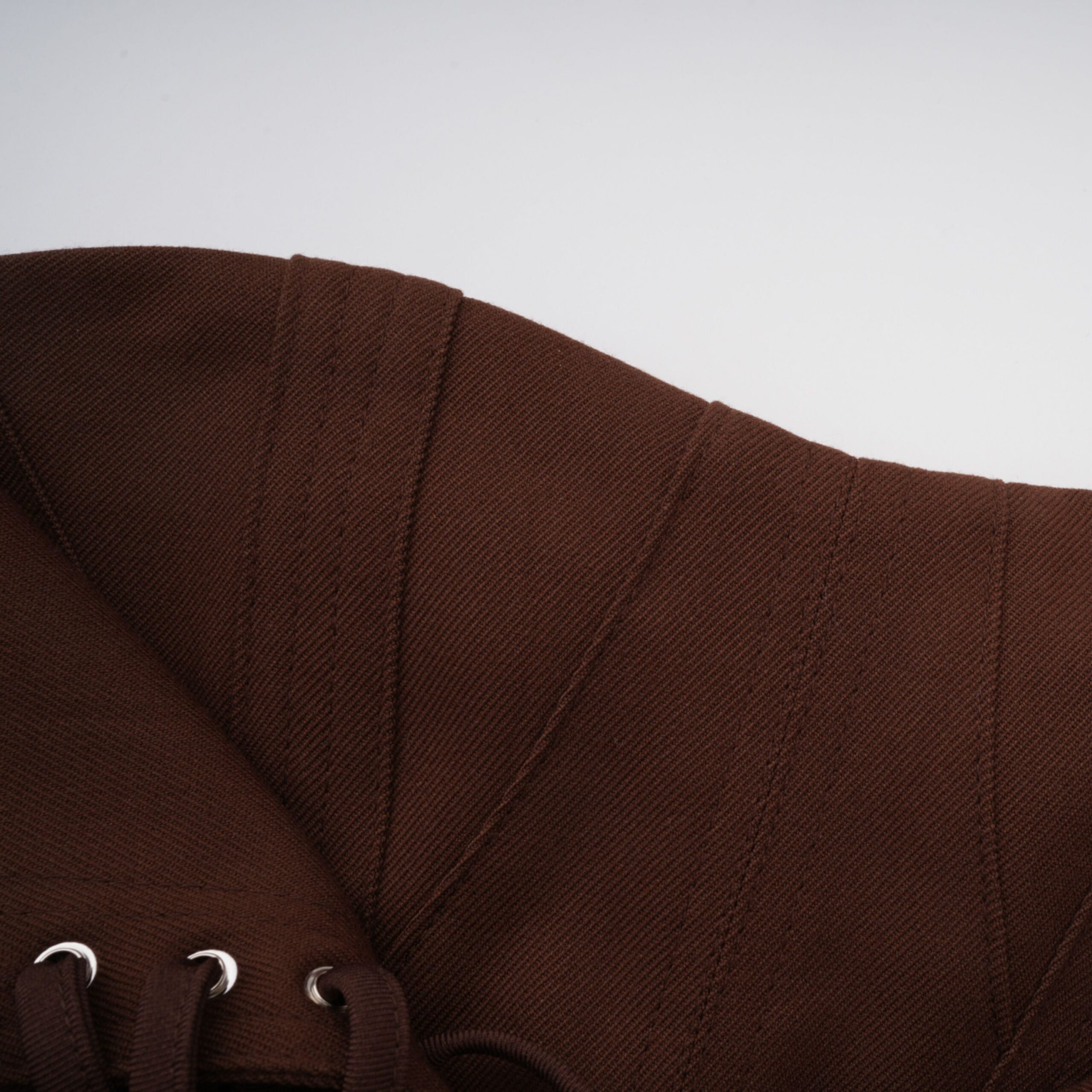 STRAPLESS LACE-UP BACK BROWN CORSET TOP