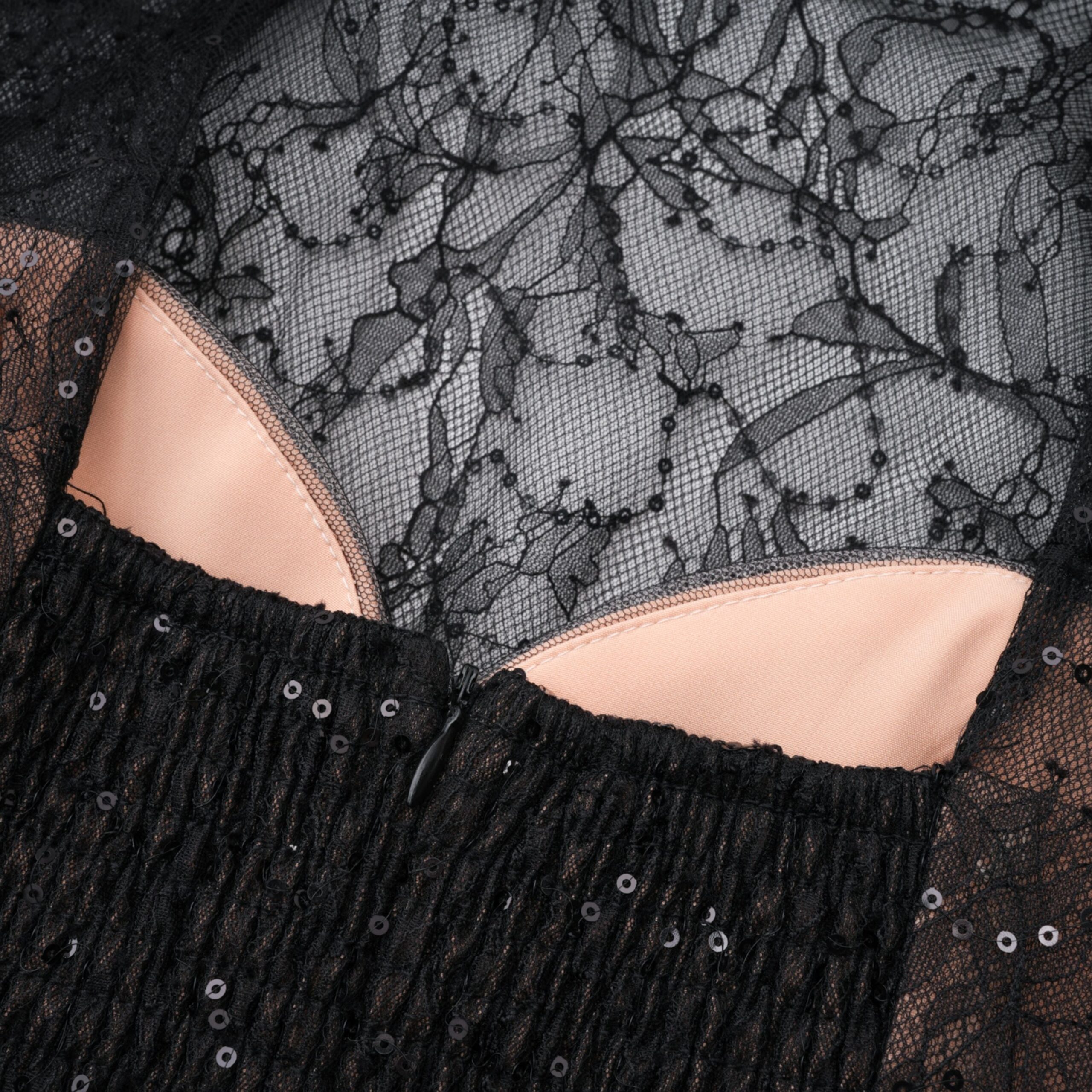 DSC05192_34b68583-396d-4f42-ba01-080de36df2b1 BLACK SHEER LACE HIGH NECK LONG SLEEVE TULLE MINI DRESS