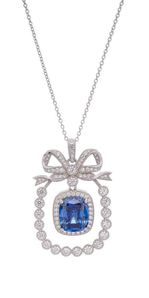 DSC06881_4a1ccfae-b0ee-4d23-866d-71da0be4937d KAISU BLUE BOW PENDANT NECKLACE, SILVER GEMSTONE
