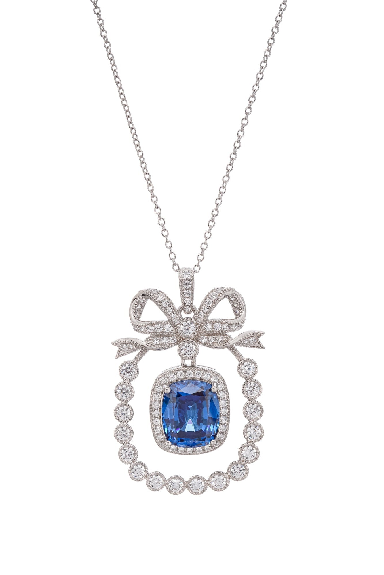 DSC06881_4a1ccfae-b0ee-4d23-866d-71da0be4937d KAISU BLUE BOW PENDANT NECKLACE, SILVER GEMSTONE