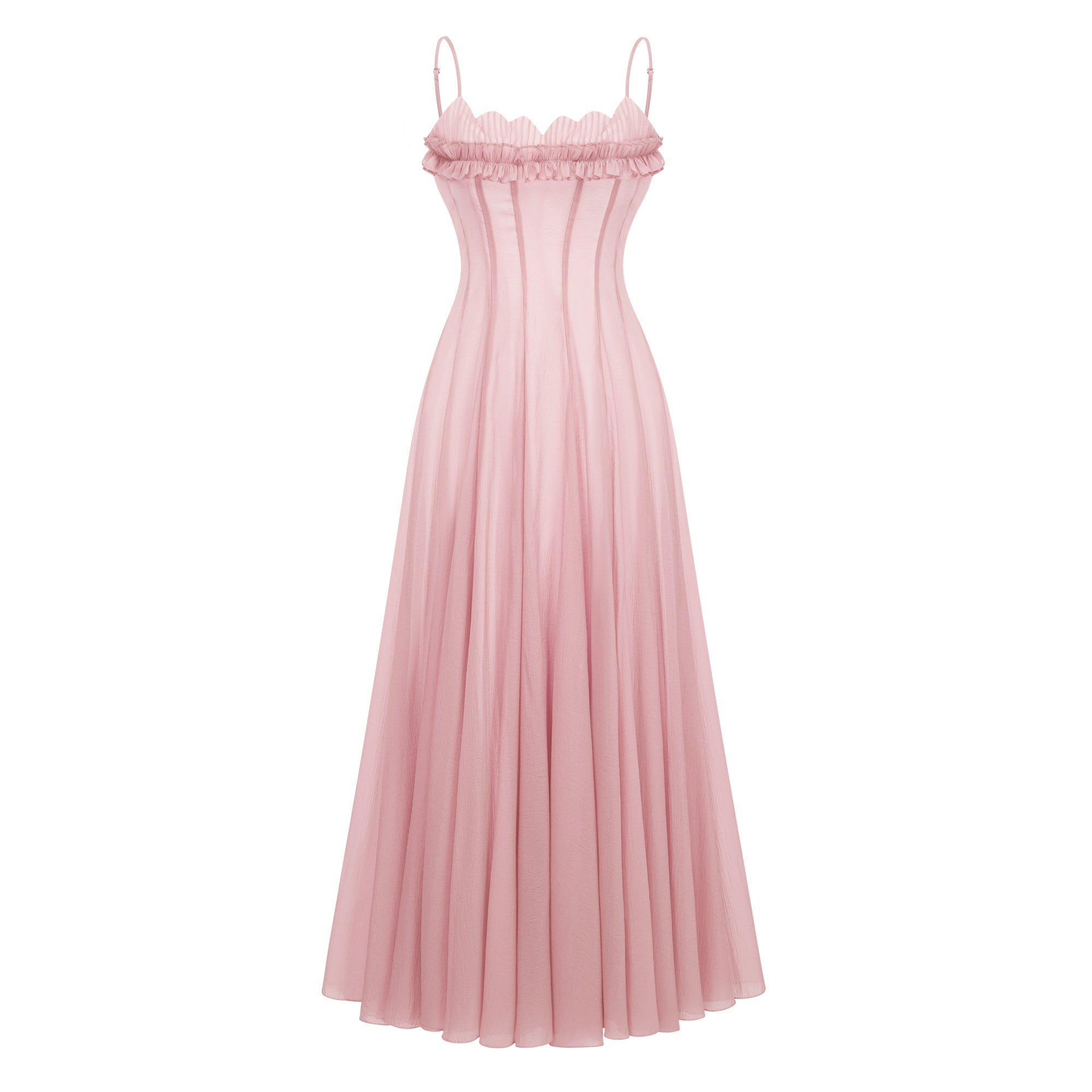 DSC09887-2_1_2 SAKURA RUFFLE SHIRRED TULLE MAXI DRESS