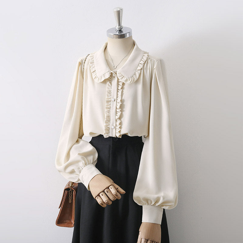 O1CN0121ENuF1fP8Fsn0CJV__163593998 CREAM SATIN RUFFLED PETER PAN COLLAR BLOUSE FOR OFFICE