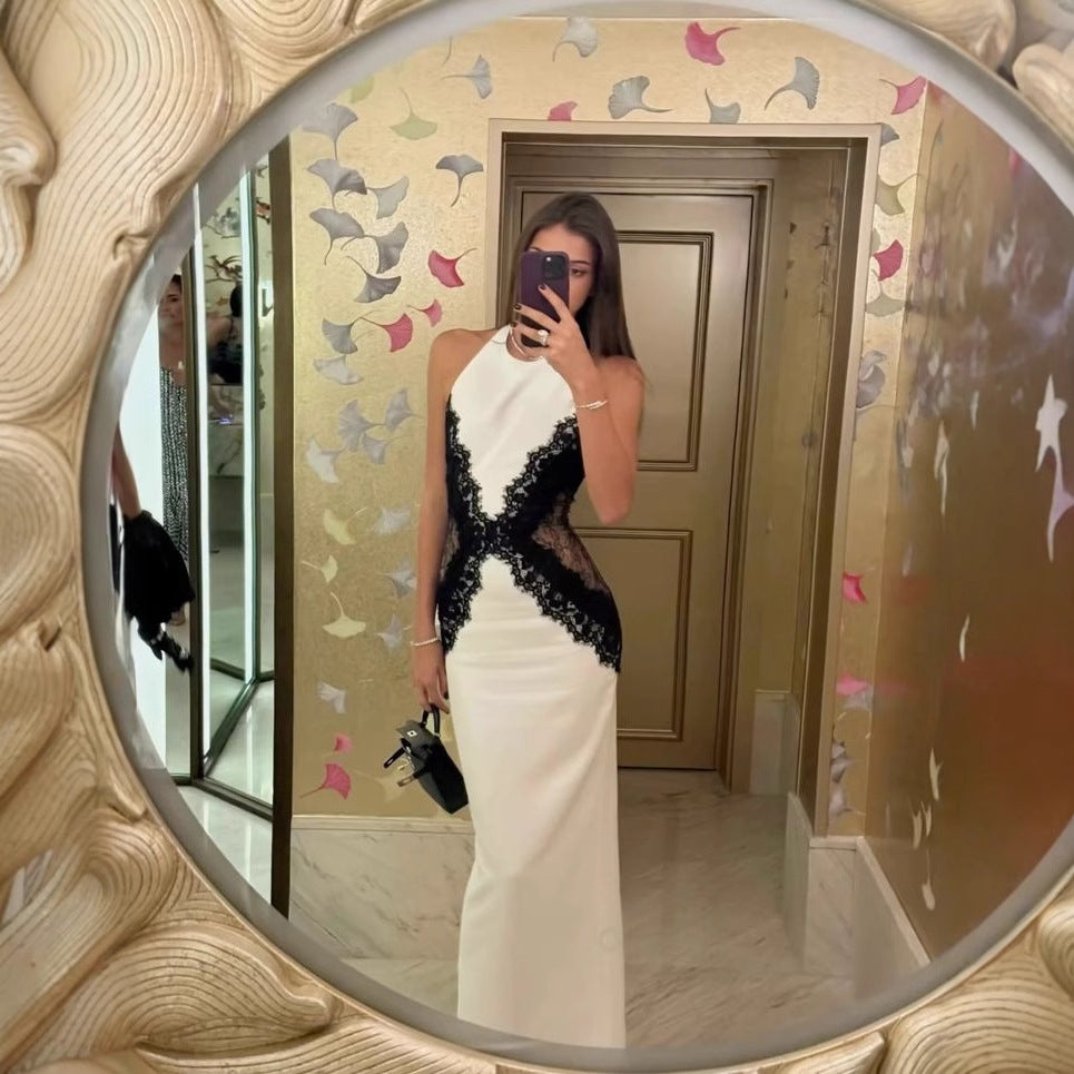 O1CN012DsYqG1TkPUbBDGtC__2217550252420-0-cib LACE CUTOUT HALTER MIDI DRESS FOR WEDDING GUEST