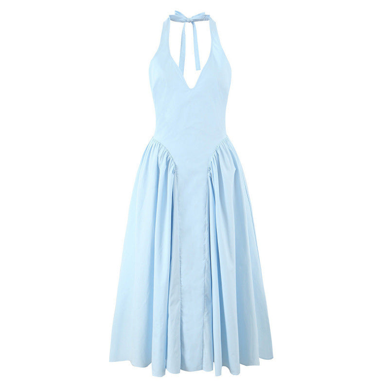 O1CN012xLp4g2IsEjh5d4Sm__2220380819341-0-cib HALTER DEEP V FLARED MAXI DRESS FOR WEDDING