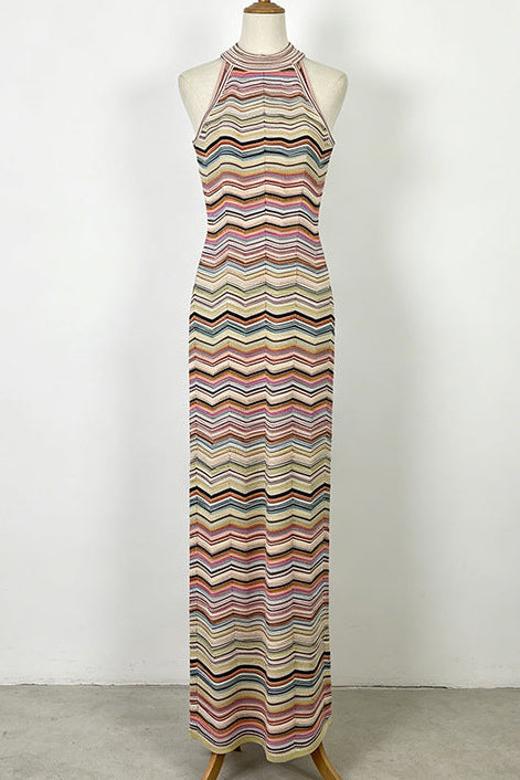 O1CN014VnkGp1OeOLJY7NKg__2205289861730-0-cib VIBRANT CHEVRON HALTER MAXI DRESS FOR SUMMER