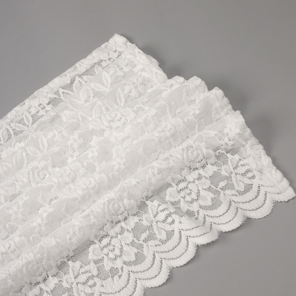 O1CN014emTx21DRbVoimxI2__2203467220213-0-cib WHITE LACE COLUMN GOWN WITH FRONT SLIT
