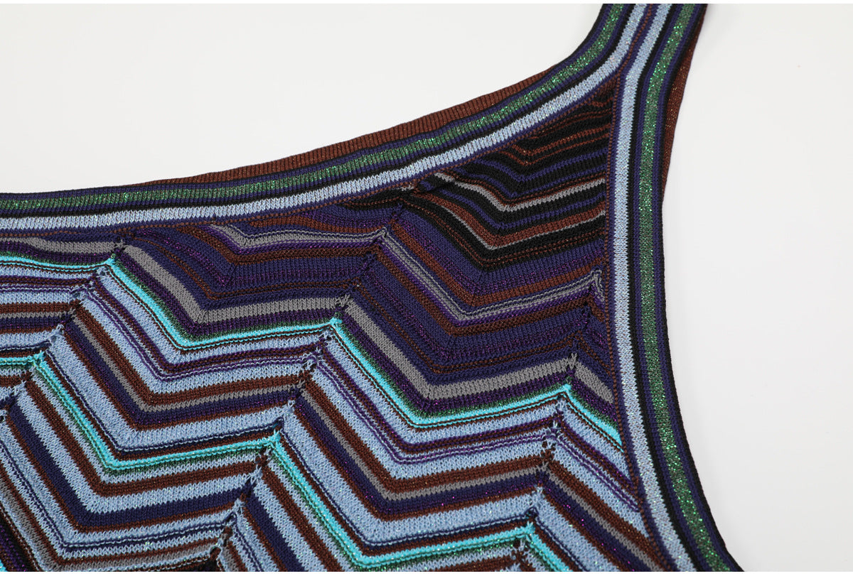 O1CN014kP14Y1hVD686w53P__2600434282-0-cib ONE-SHOULDER CHEVRON MAXI DRESS TEAL PURPLE BROWN