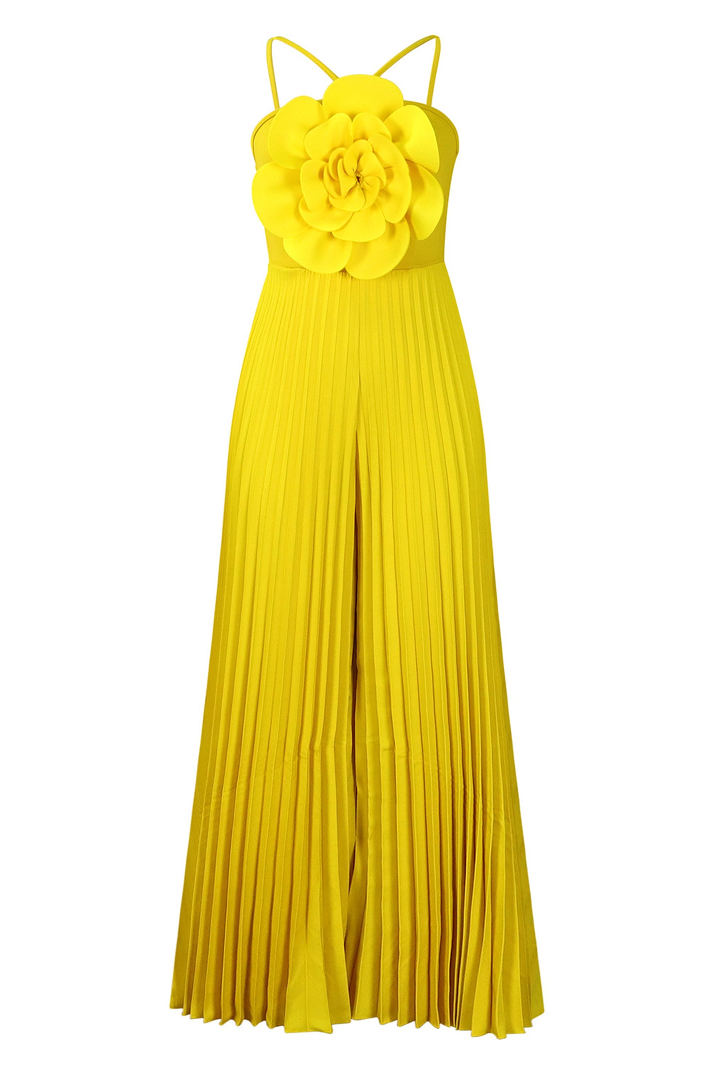 O1CN015DzpfQ1vvE5ESNFzp-_2209289906234-0-cib BRIGHT YELLOW 3D FLORAL HALTER WIDE LEG JUMPSUIT