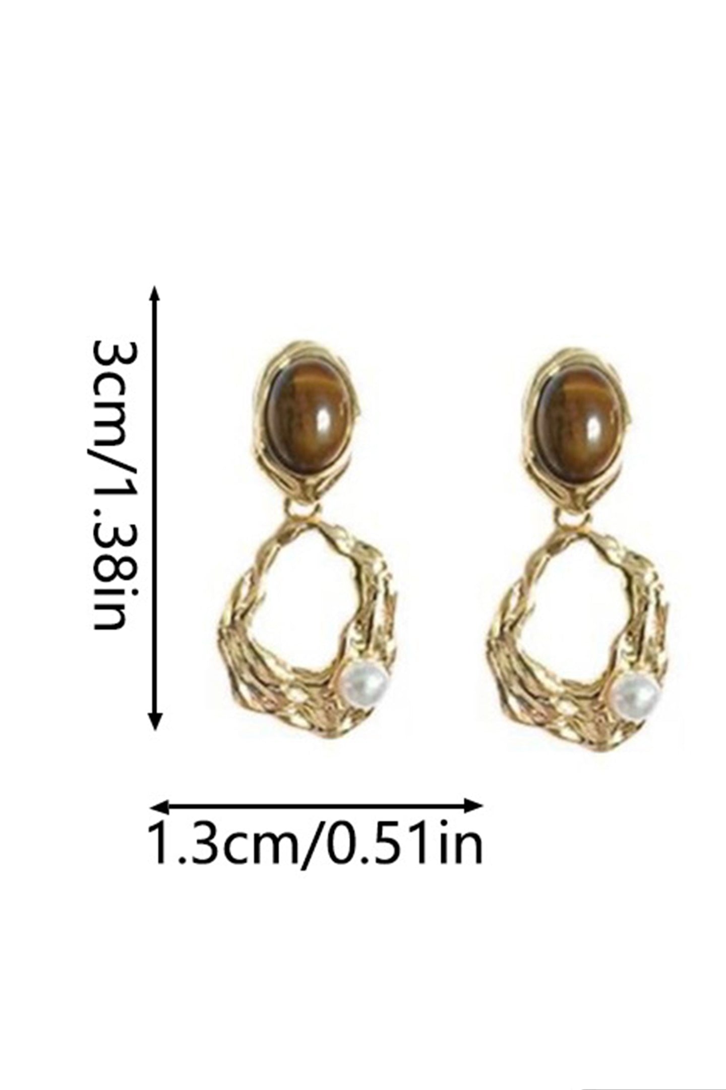 O1CN016RozTJ2643uXi0GOB-_2218452647607-0-cib TIGER EYE PEARL WAVY HOLLOW DROP EARRINGS GOLD