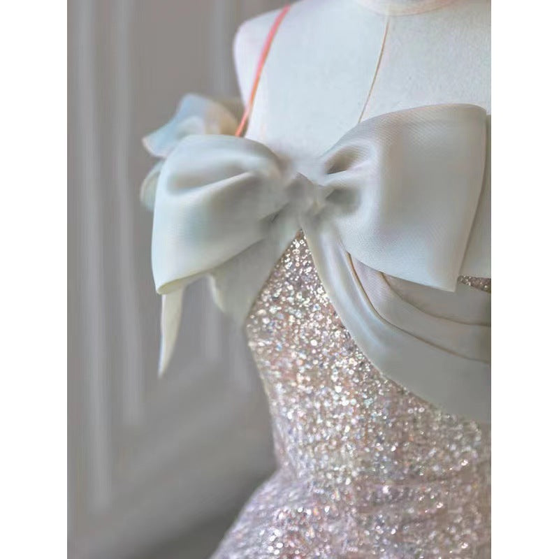 O1CN018DPE3d24wRX56raQO__2210911777455-0-cib SILVER SEQUIN TULLE A-LINE EVENING GOWN